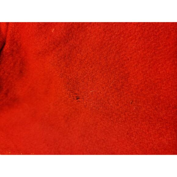 VINTAGE TAKE TWO Red Wool Ugly Christmas Button Front Jacket Women's Size Large - Picture 7 of 11